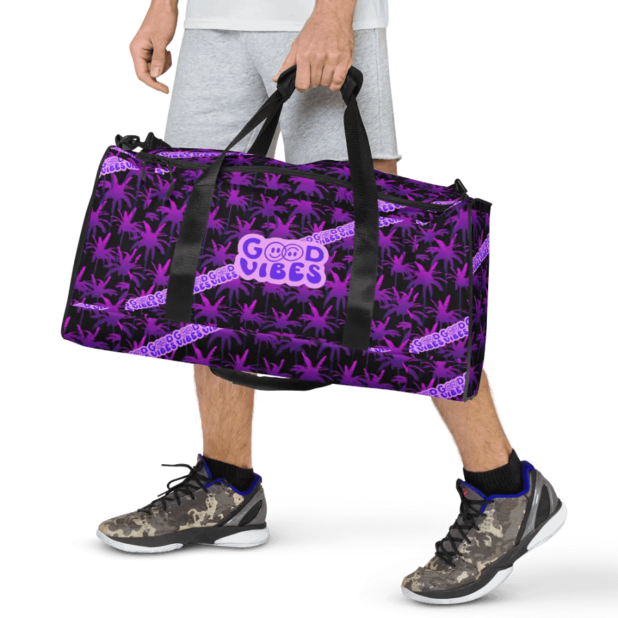 GOOD VIBE ONLY DUFFLE BAG black-purple product image (2)