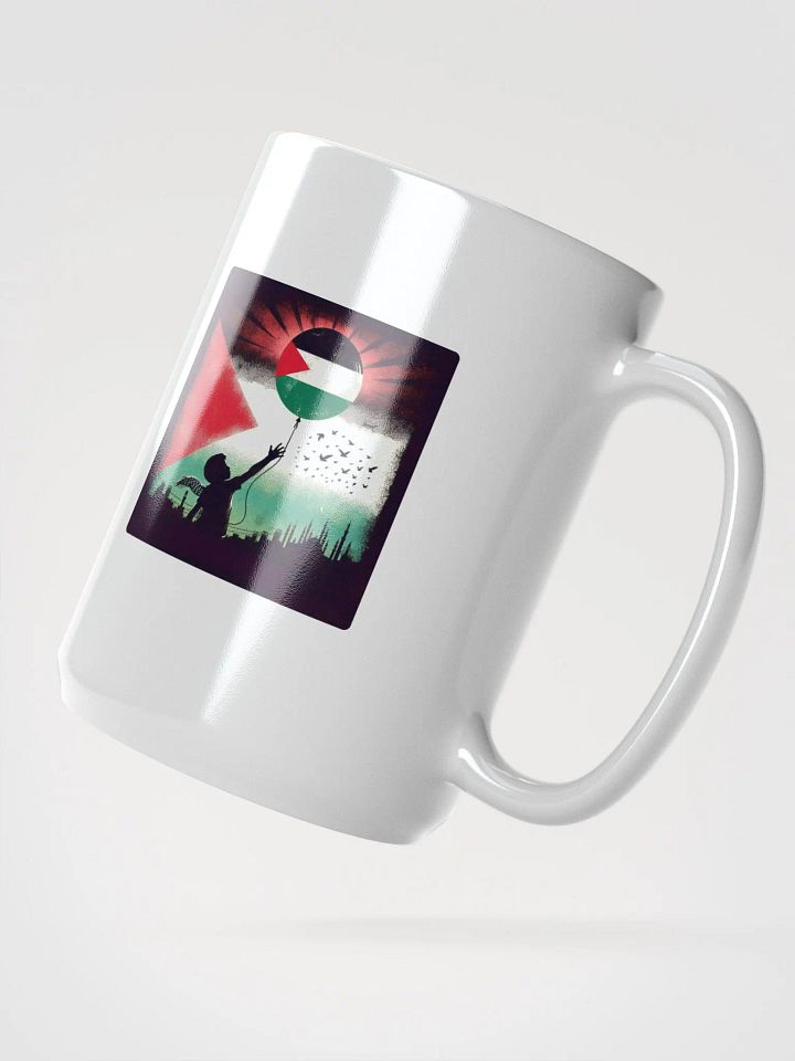 Palestinian Flag Balloon Mug | Free Palestine AI Work product image (2)