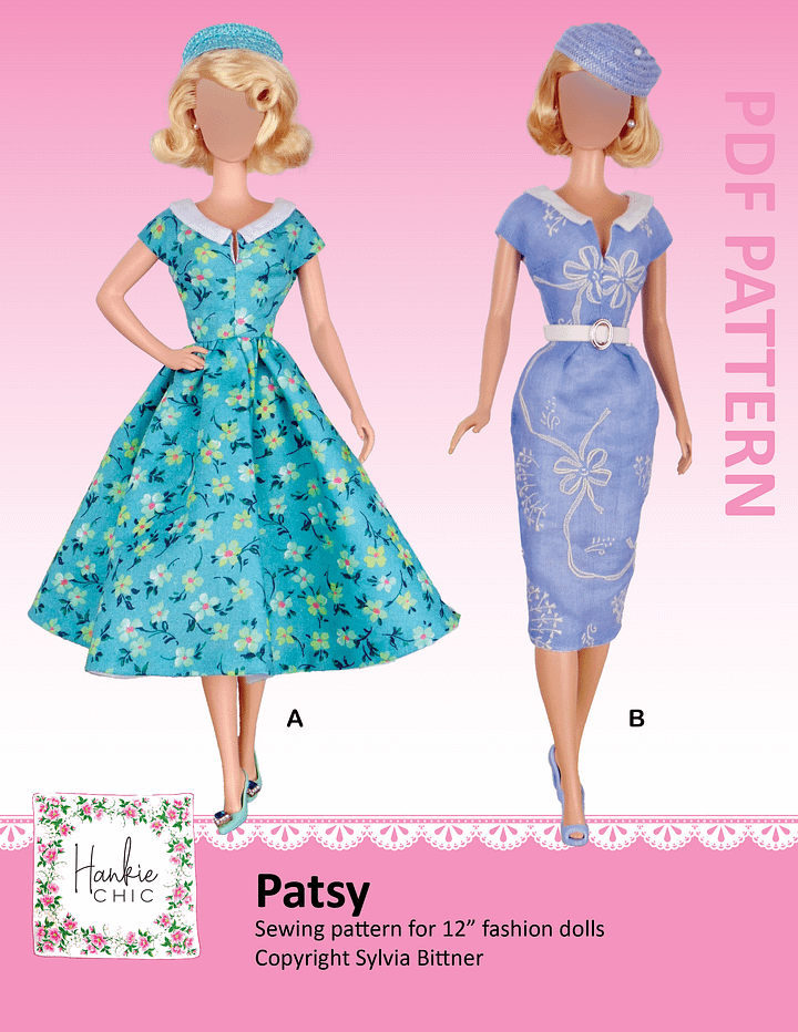 Patsy sewing pattern for 12" fashion dolls product image (1)