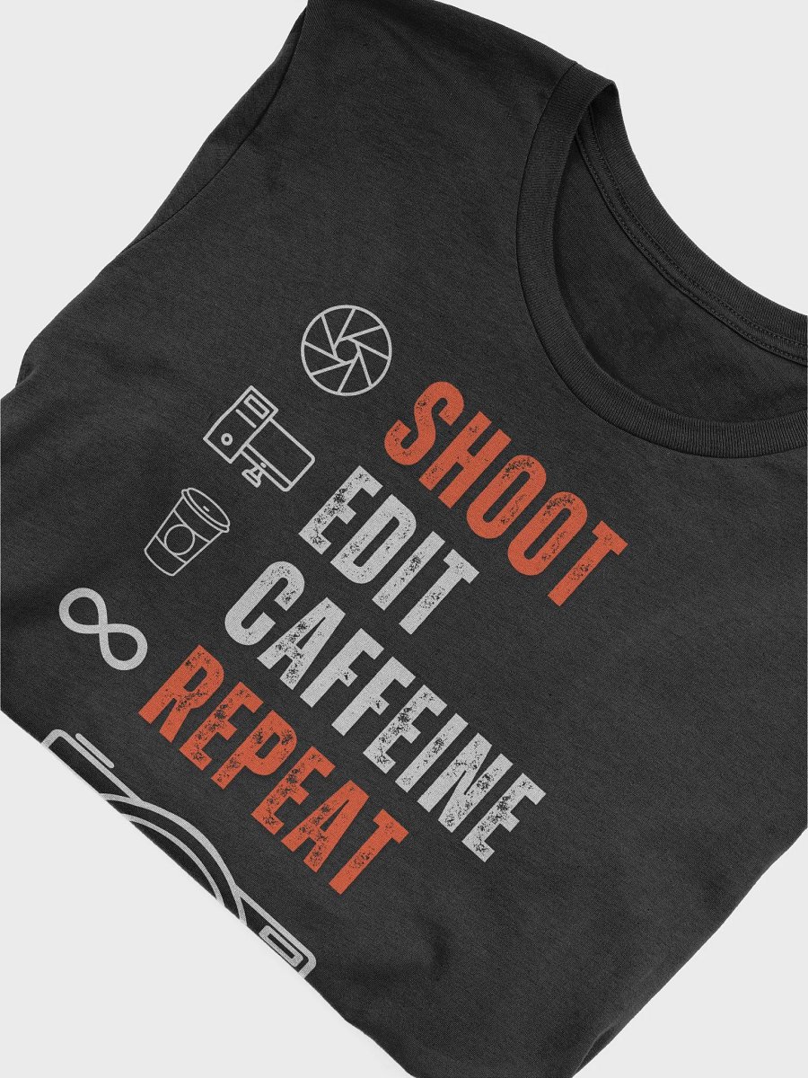 Shoot Edit Caffeine Repeat T-shirt product image (110)