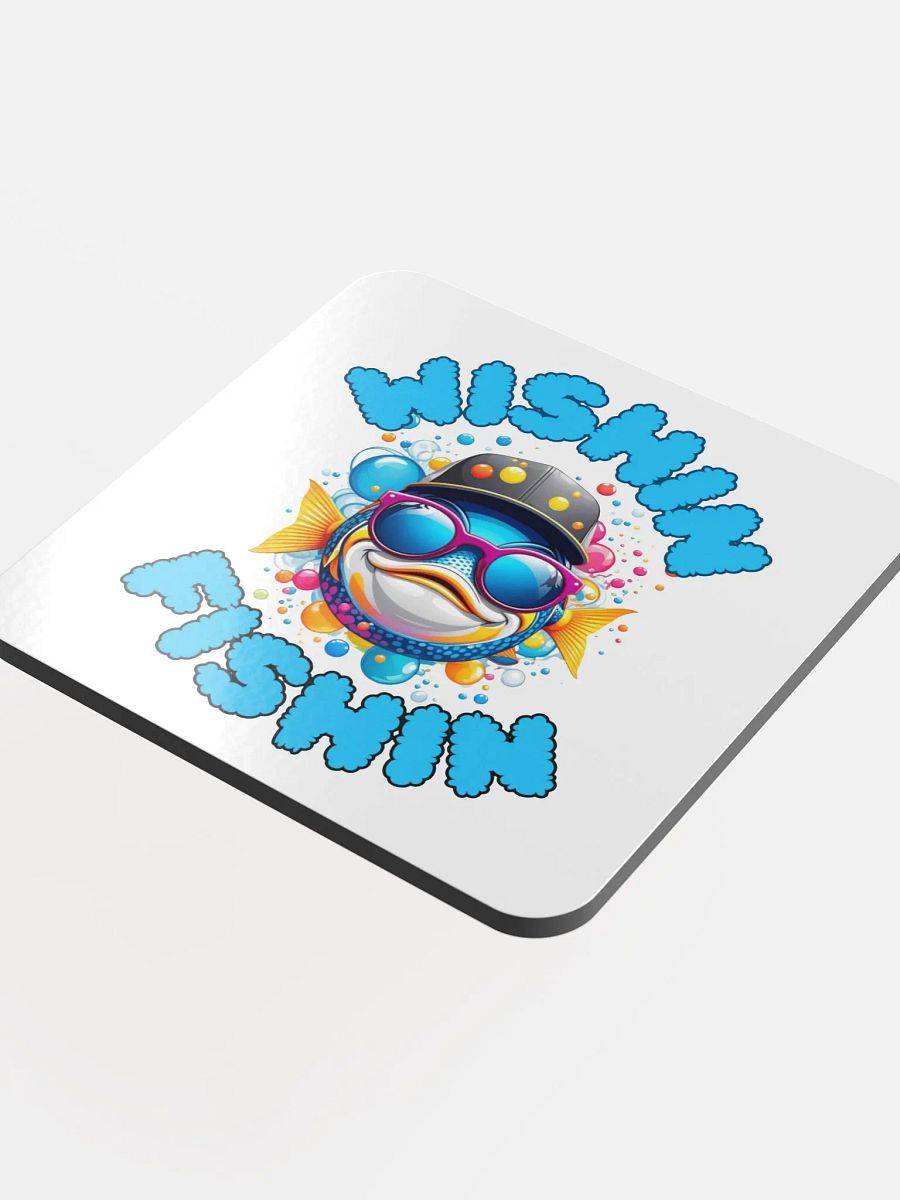 Wishin Fishin Glossed Cork Coaster product image (4)