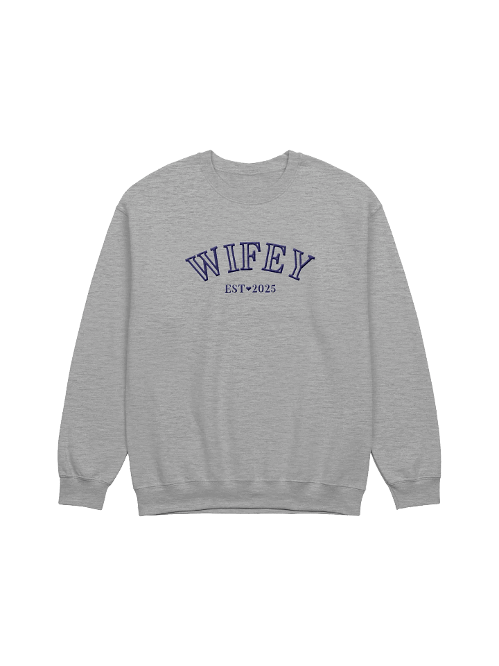 Personalized Embroidered Wifey Sweatshirt product image (1)
