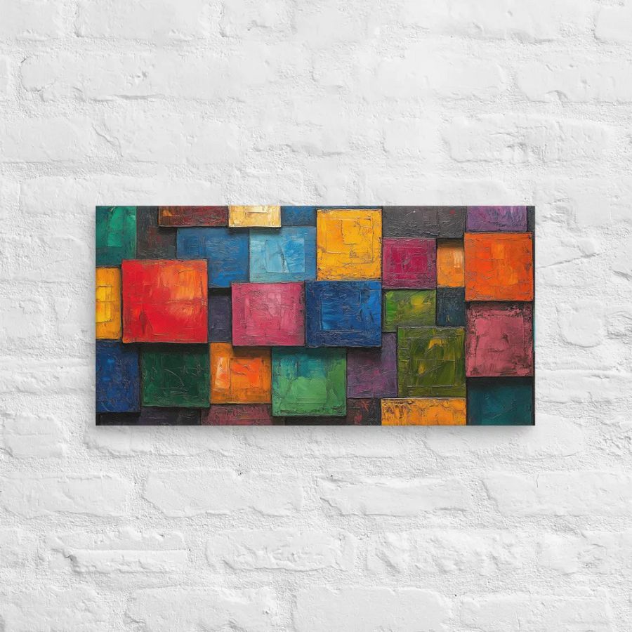 Chromatic Skyline - Abstract Canvas Landscape Print product image (2)