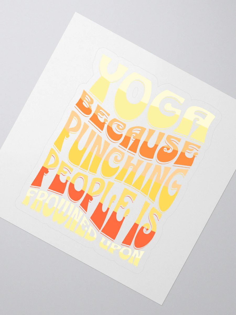 Yoga Humor Vibes Kiss Cut Sticker product image (2)