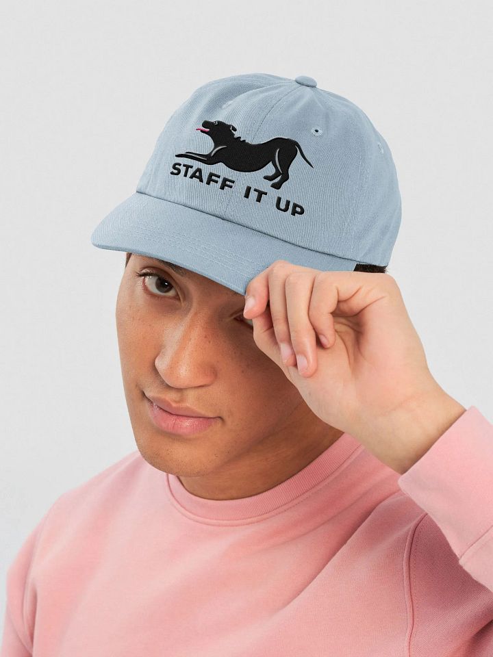 Staff It Up Classic Dad Hat(Embroidered) of a Staffordshire Terrier(Black) product image (18)