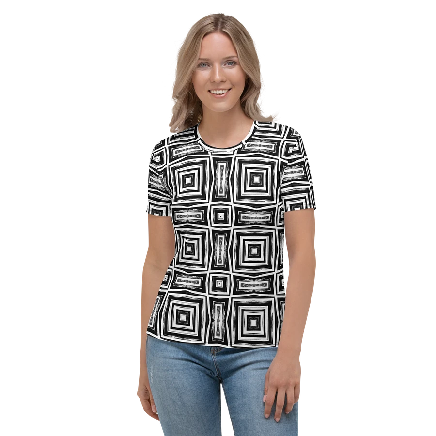 Abstract Monochrome Repeating Pattern Women's T Shirt product image (5)