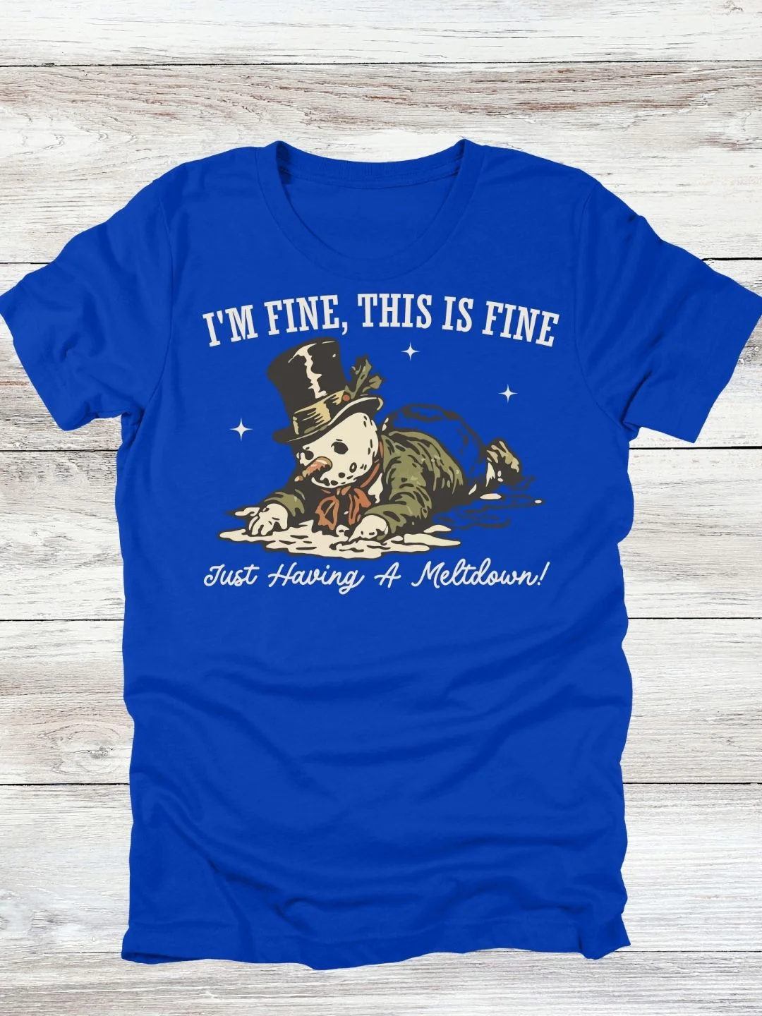 I'm Fine, This Is Fine Snowman T-Shirt product image (14)