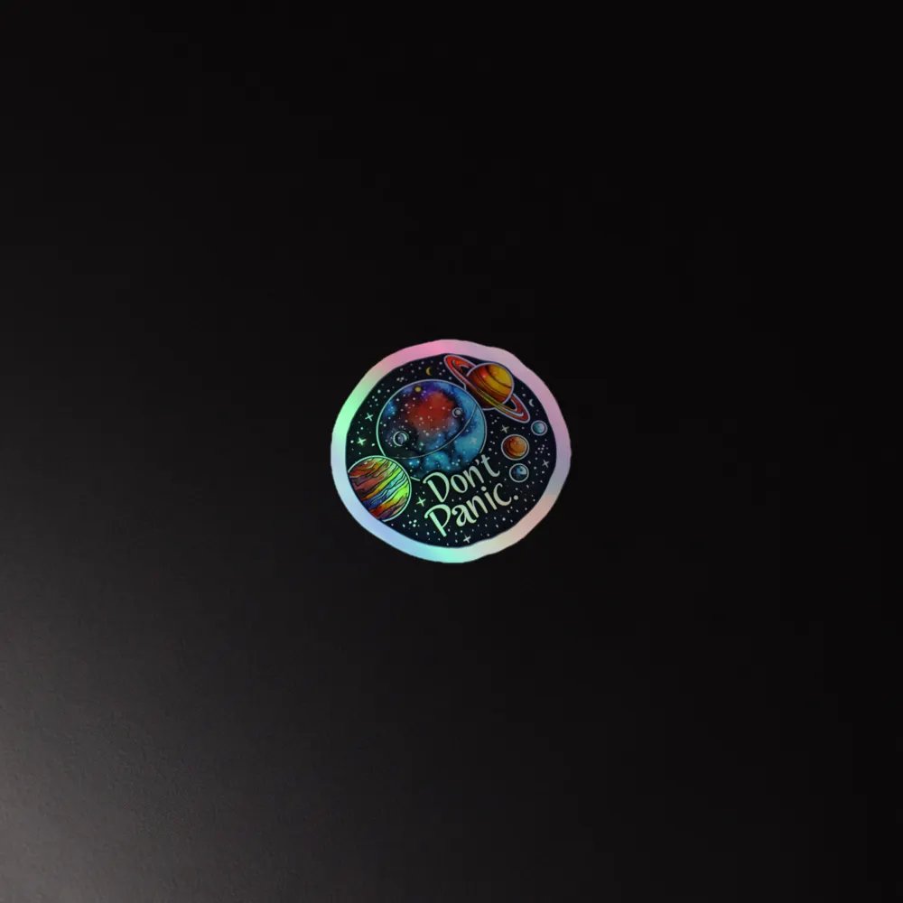 Don't Panic - Galactic Twist Holographic Sticker product image (4)