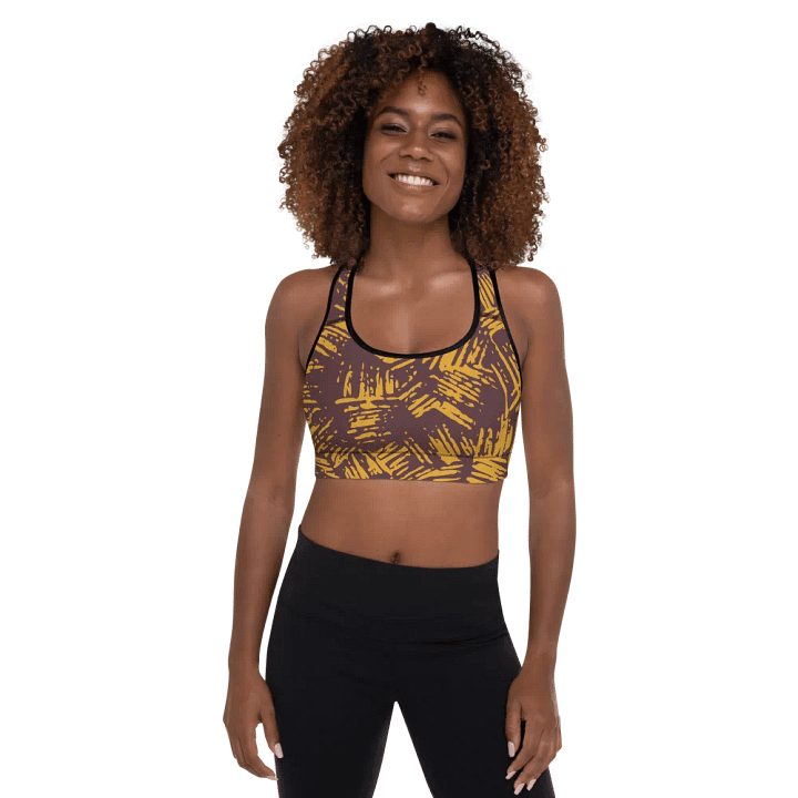 Golden Tribal Texture Sports Bra product image (1)