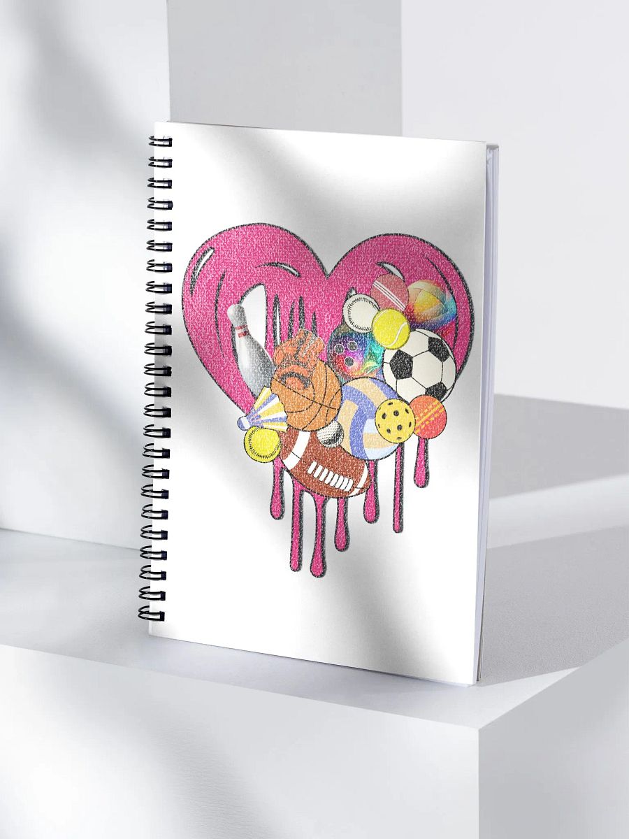 Heart Sports Assorted Passion Spiral Notebook product image (3)