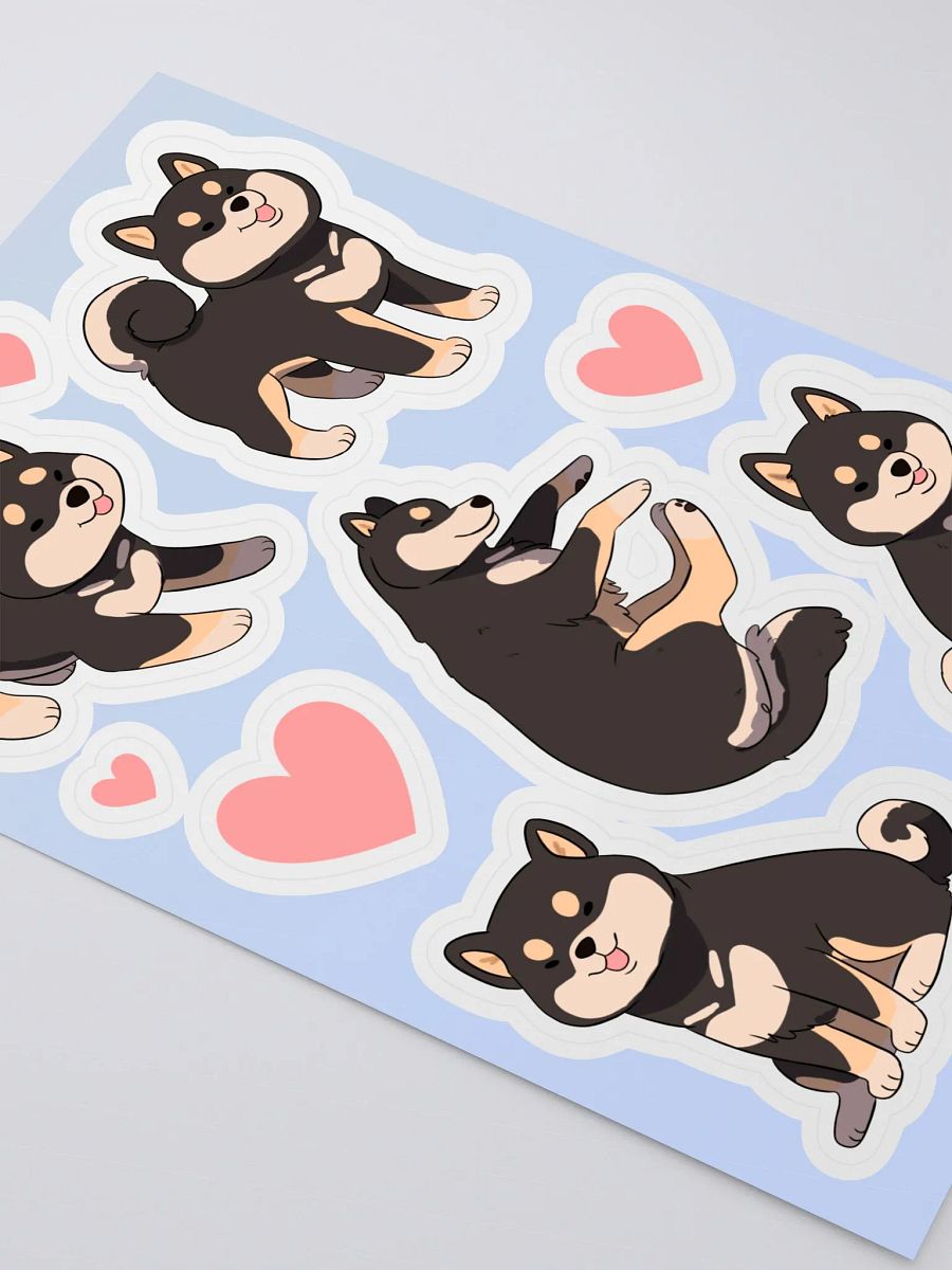 Whimsical Shiba Inu Kiss-Cut Sticker Sheet product image (3)