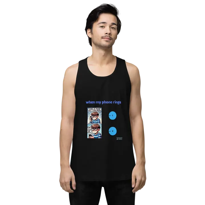 Phone Call Humor Premium Tank Top product image (1)