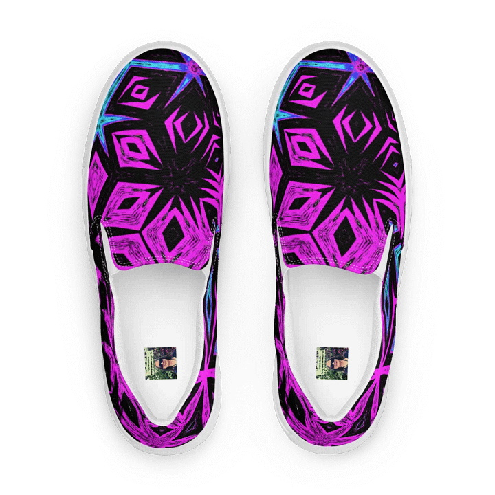 Abstract Vibrant Bold Kaleidoscope Pattern Men's Slip-Ons product image (1)