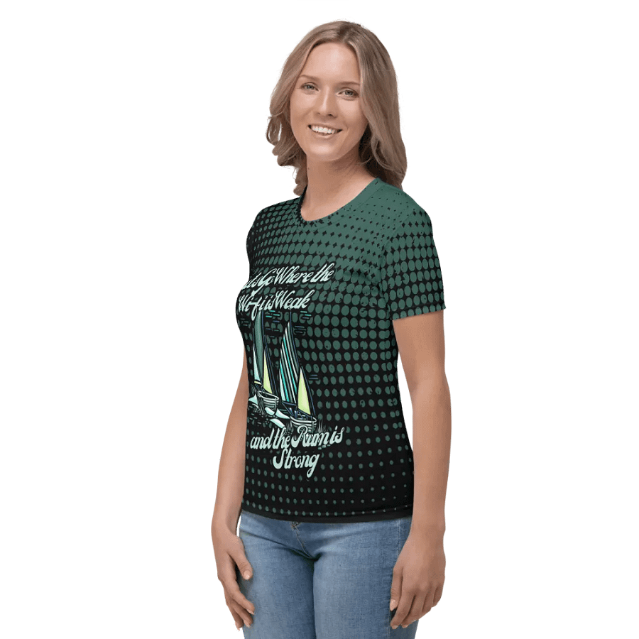 Lets Go where the Wifi is Weak and the Rum is Strong All Over Print T-shirt product image (3)