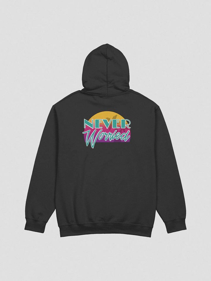 Teal Never Worried Gildan Hoodie product image (2)