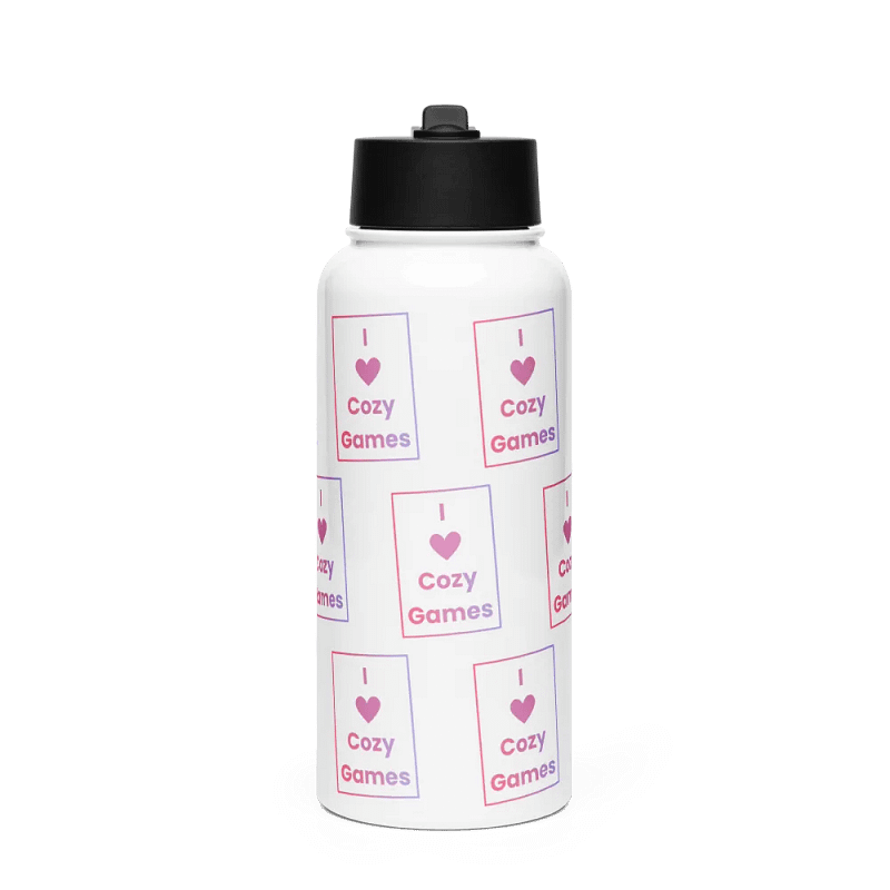 I Love Cozy Games Stainless Steel Water Bottle