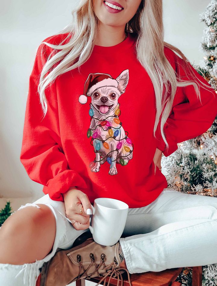 Funny Chihuahua(White) Christmas Sweatshirt product image (1)