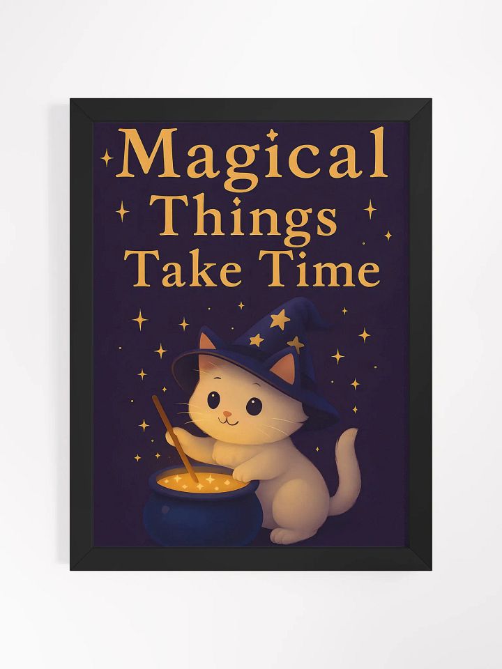 Magical Cute Cat Motivational Framed Poster product image (3)