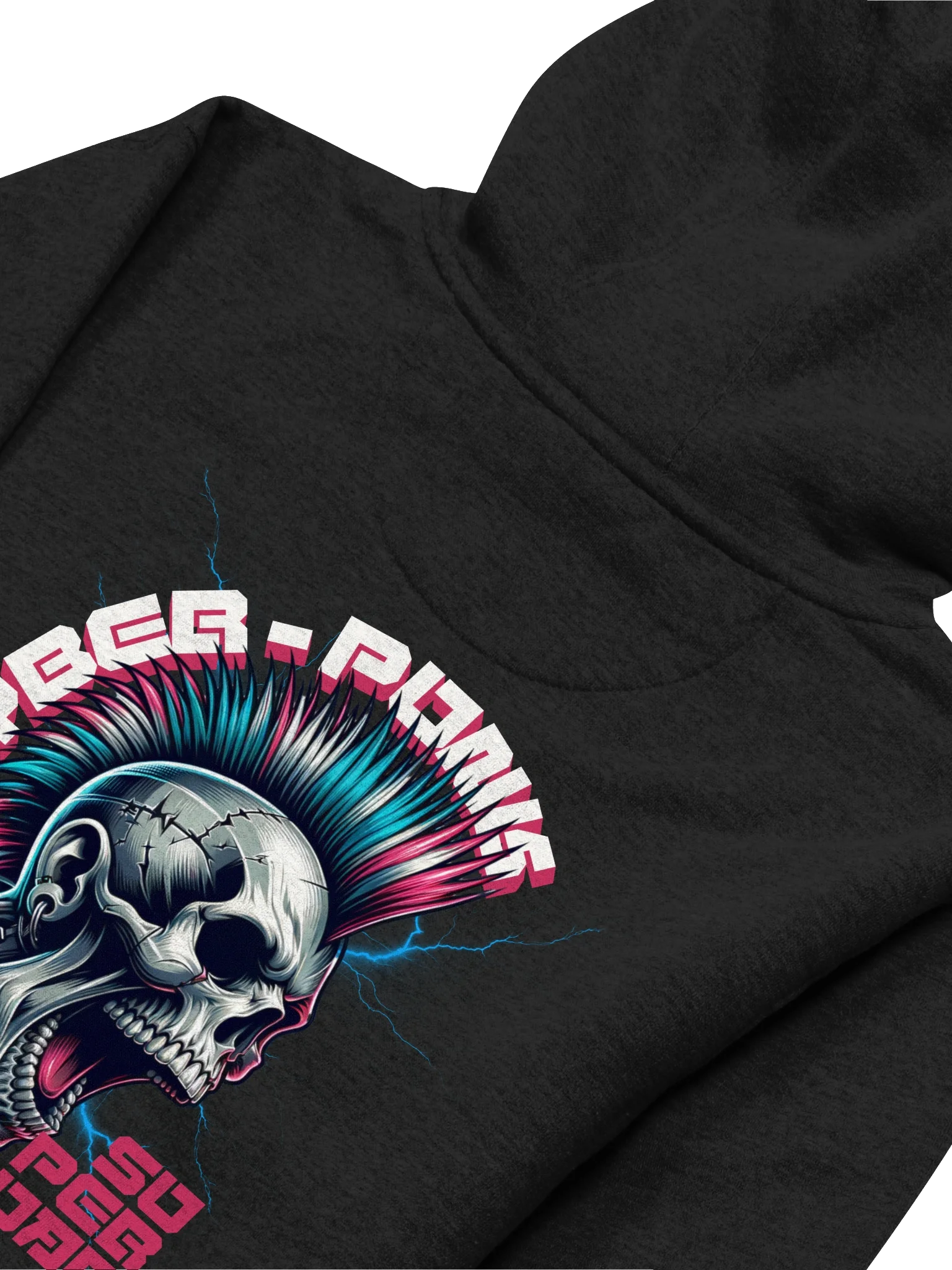 Cyber Punk Skull Graphic Comfort Hoodie product image (4)