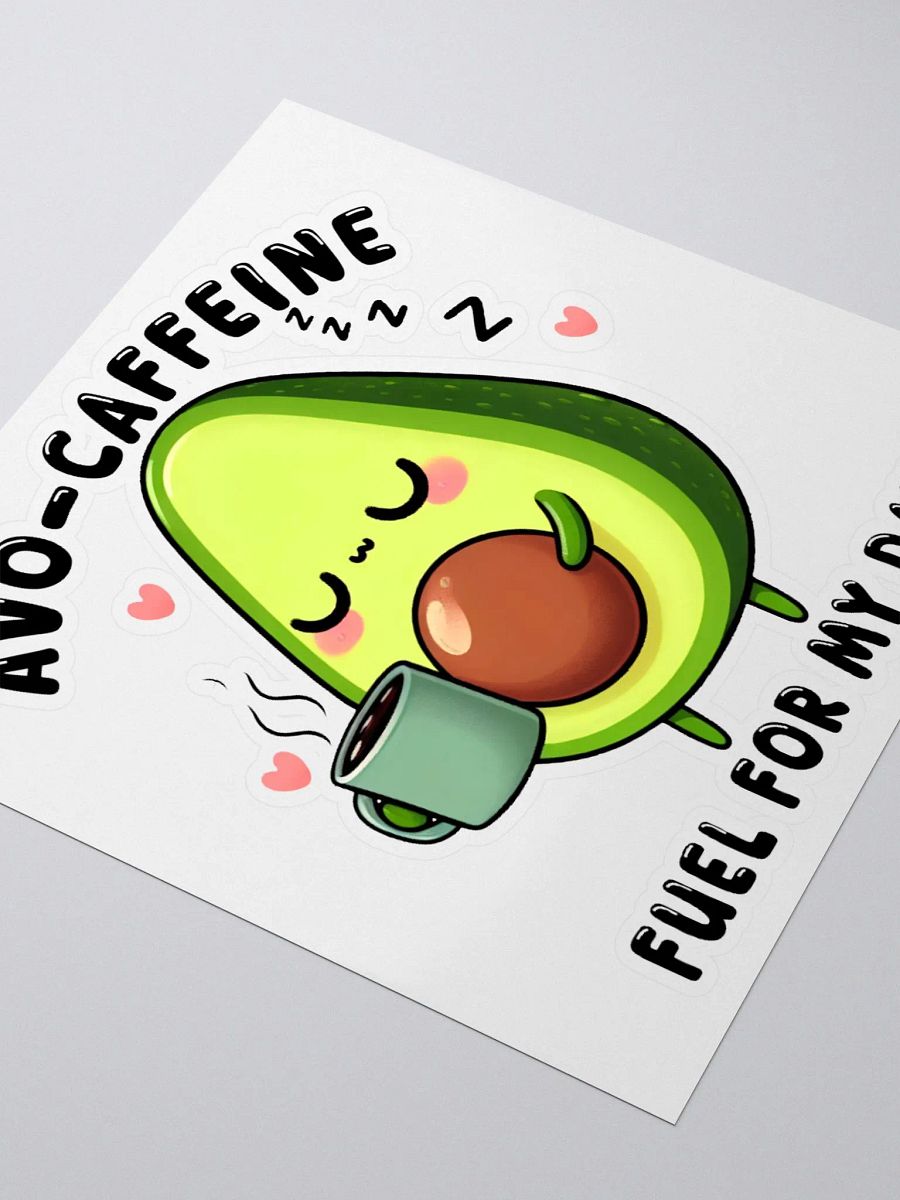 Caffeinated Avocado Kiss Cut Stickers product image (8)