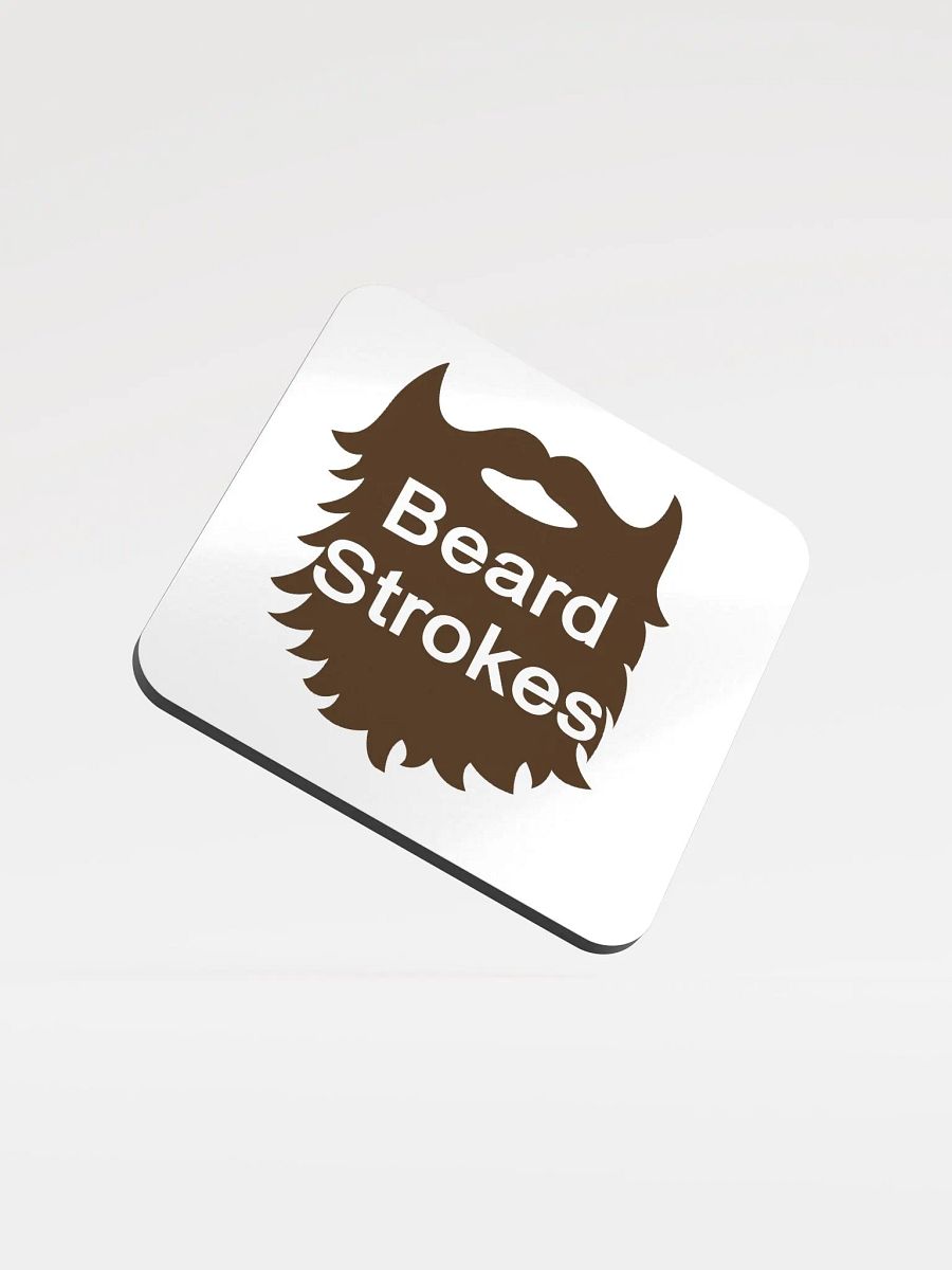 Beard Strokes Coaster (White) product image (1)