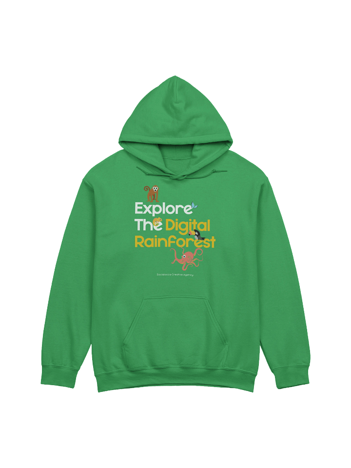 Explore the Digital Rainforest Green Hoodie product image (1)