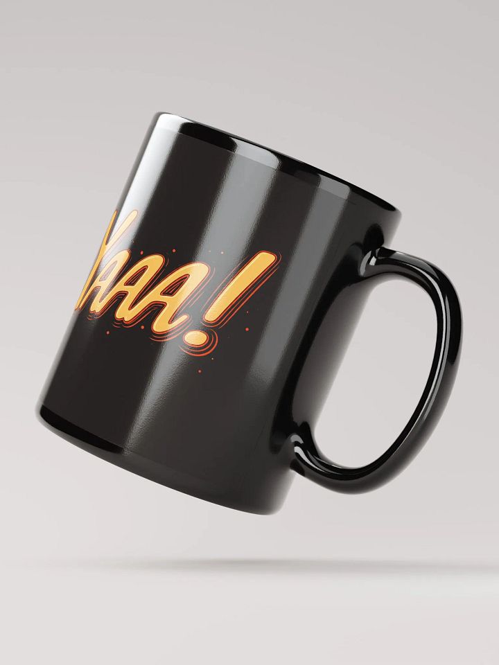 YAAA! Comic-Style Black Glossy Mug product image (2)