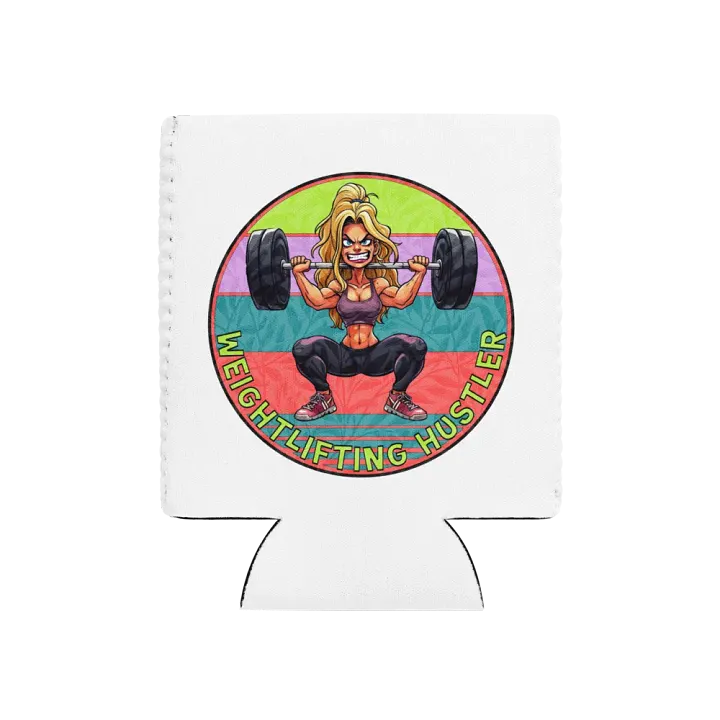 Weightlifting Hustler Female Barbell Can Cooler product image (1)