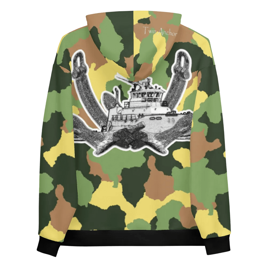 1 Green Camouflage Twin Anchor Titan tug Hoodie product image (11)
