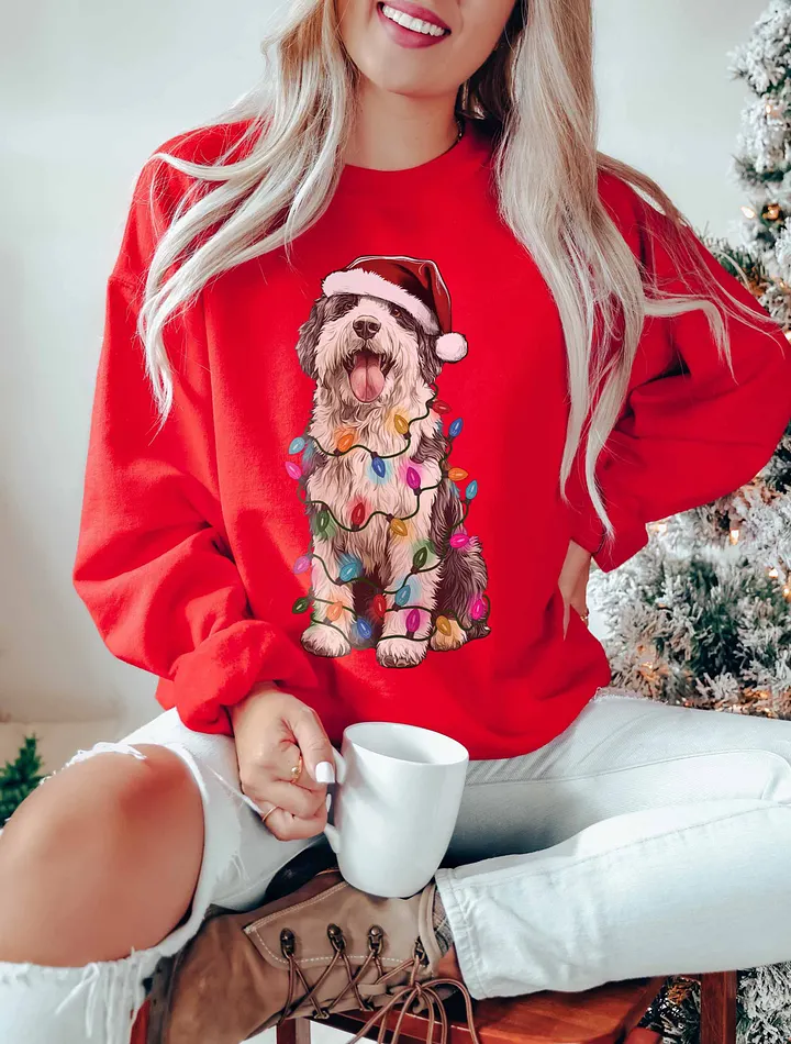 Funny Old English Sheepdog Christmas Sweatshirt product image (20)