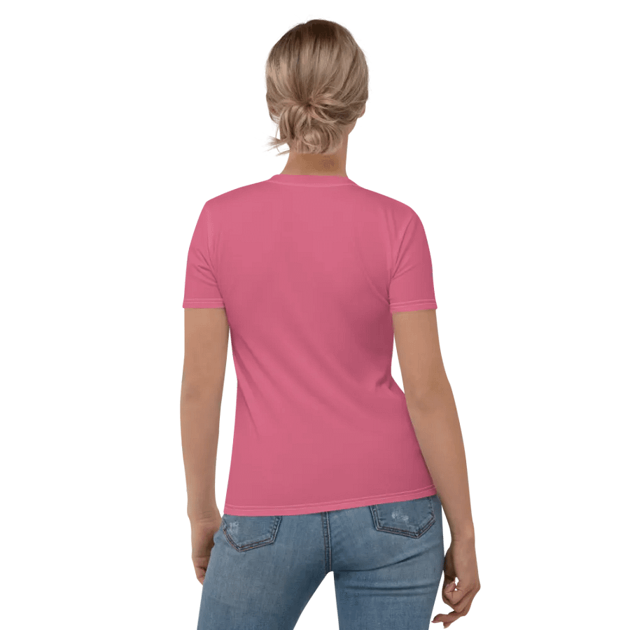 Plain Rosy Pink True Summer Women's Crewneck Polyester Heavyweight Premium T-Shirt by Treasure Pie product image (3)