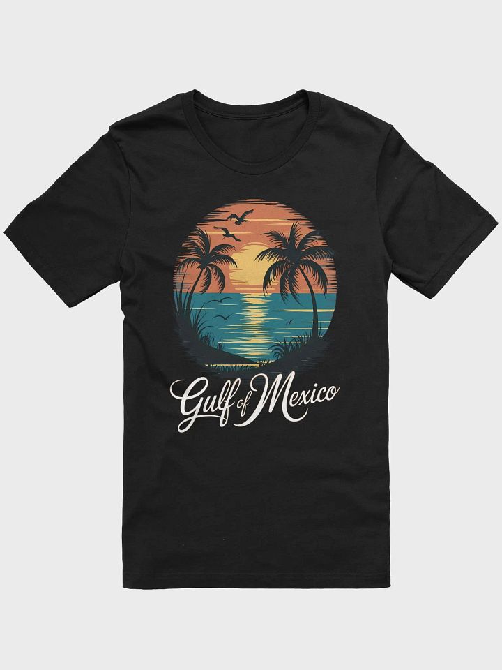 Vintage Gulf of Mexico Sunset T-Shirt – Tropical Beach Palm Tree Graphic product image (1)