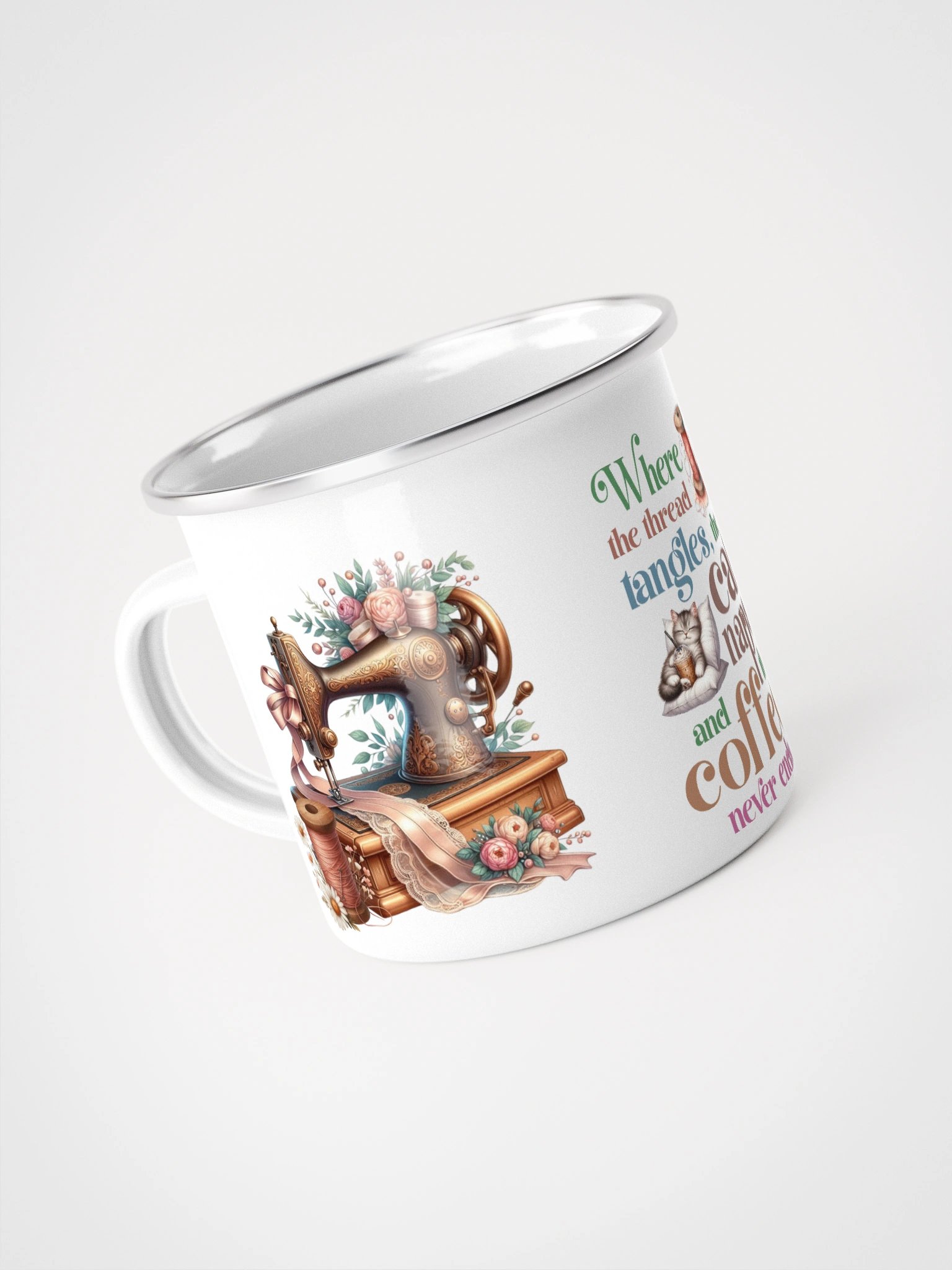 Sewist's Soul Soothe Enamel Mug product image (4)