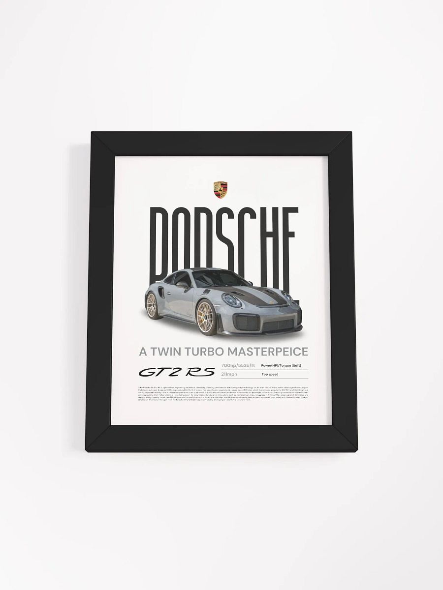 PORSCHE GT2RS FRAMED POSTER product image (1)