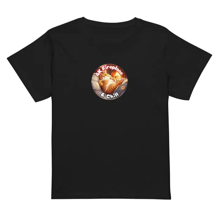 Cozy Cat - 4K Fireplace & Chill | High Waisted Tee product image (1)