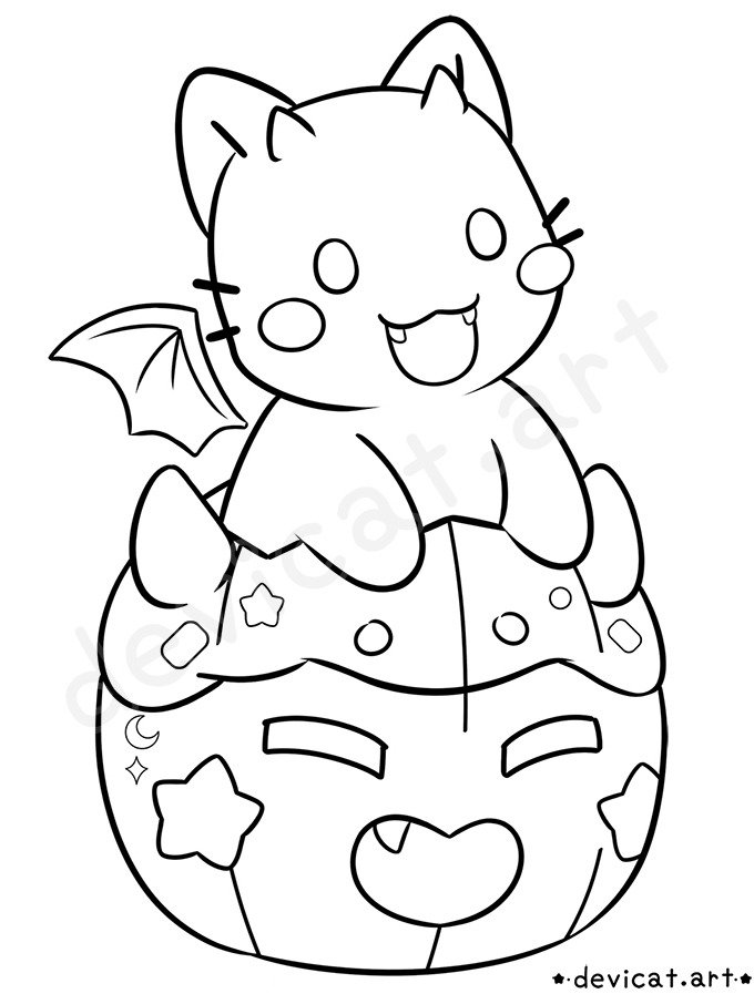Coloring Page • CandiCat Pumpkin • 2024 product image (1)