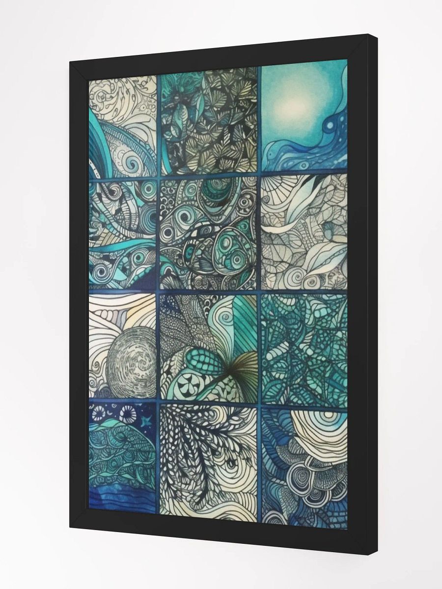 Aquatic Dreams Doodle Art Framed Poster - 12x18 product image (5)