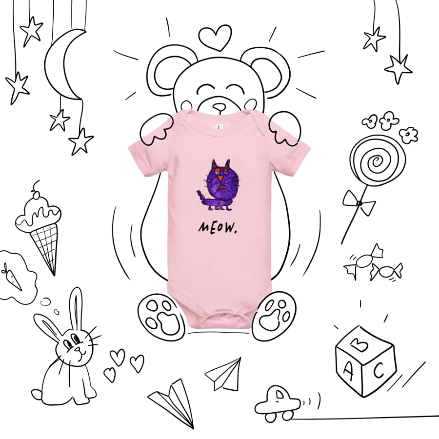 meow katz baby onesie product image (7)