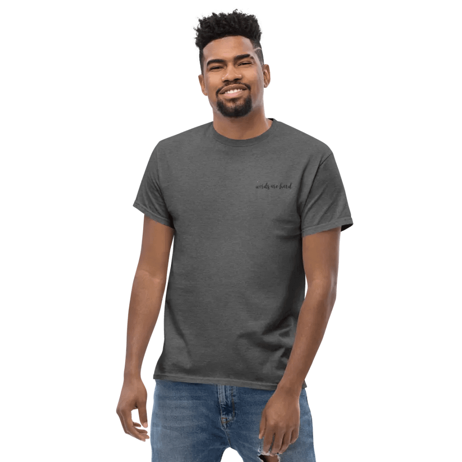 Words Are Hard Heavyweight Tshirt product image (8)