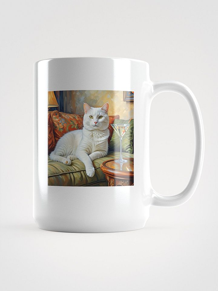 CLASSEY CAT ON COUCH NEXT TO MARTINI product image (1)