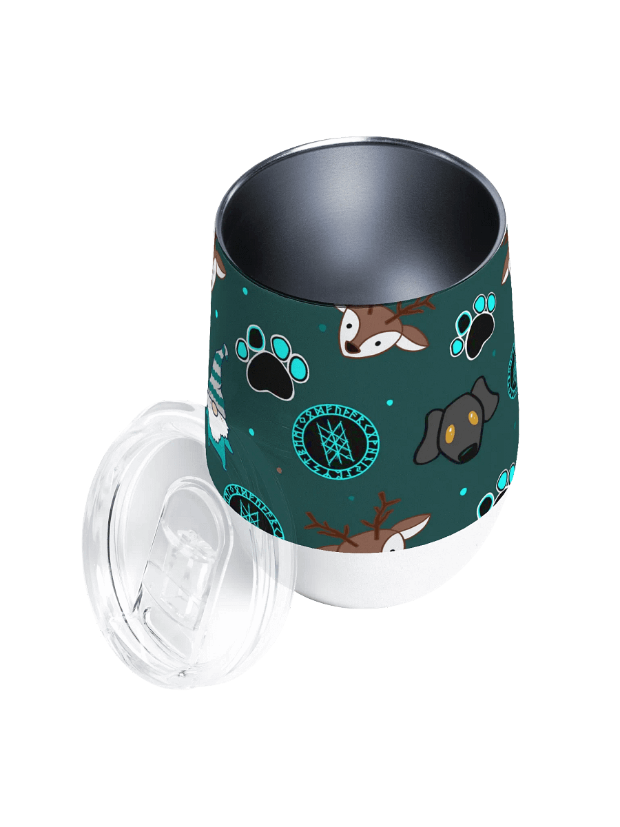 Web of Wyrd Dark Teal Wine Tumbler product image (3)