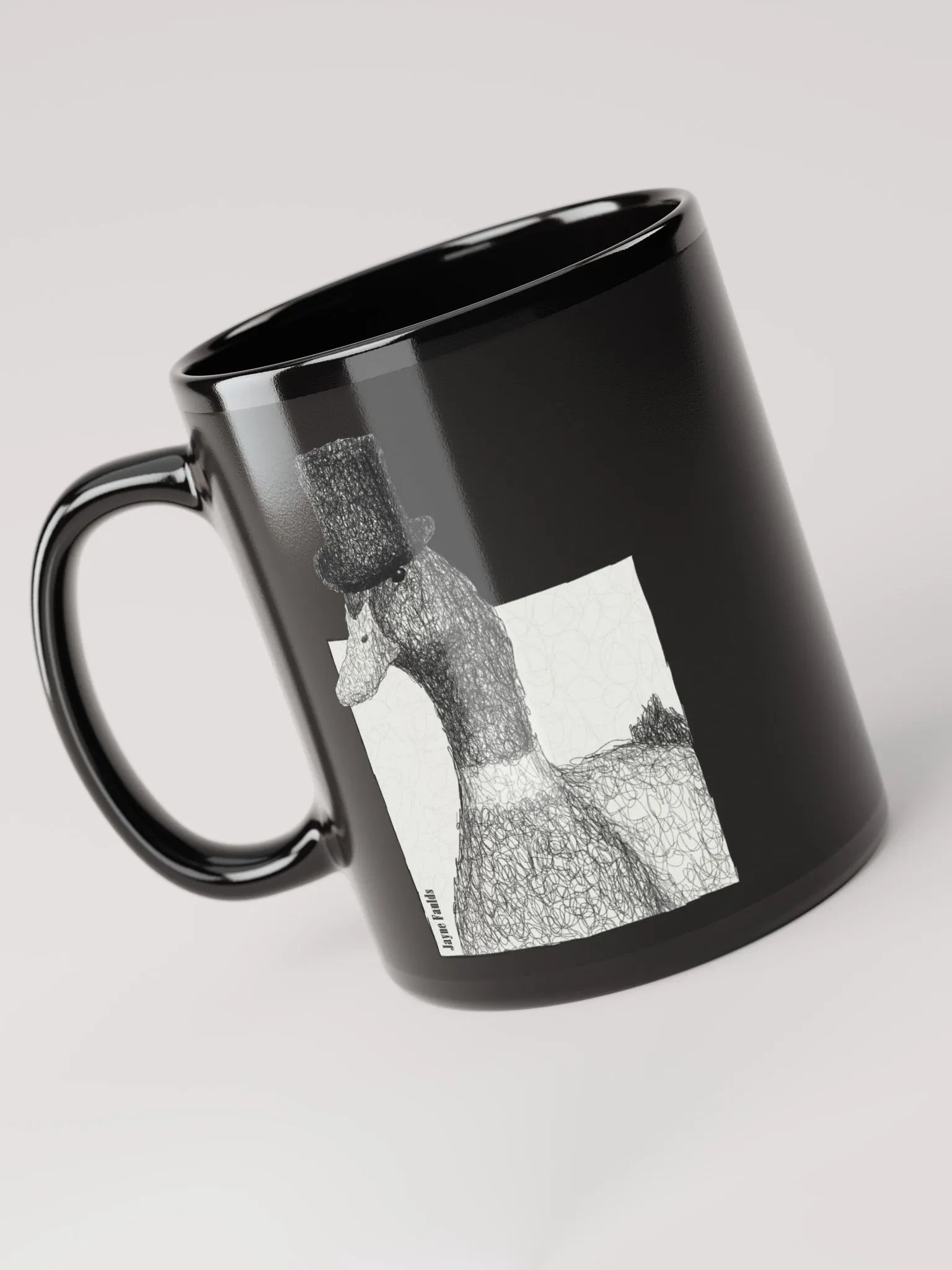 Feathered Gentleman Black Mug product image (3)