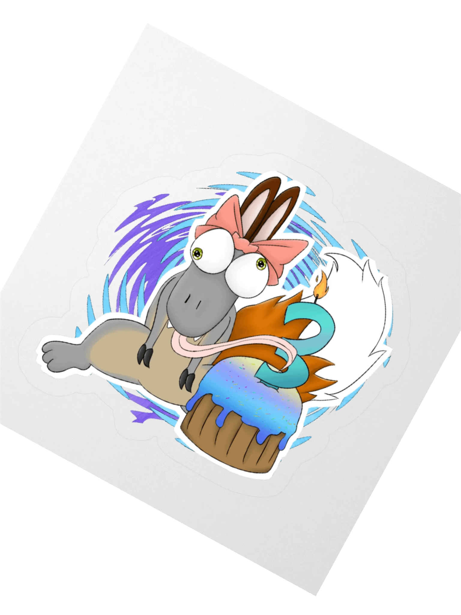 Pookie's 3rd Birthday Sticker product image (4)