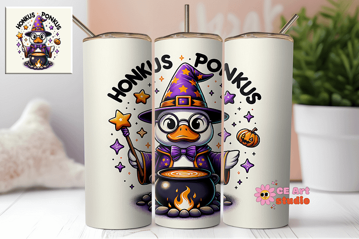 Honkus Ponlkus Funny Halloween Tumbler Wrap PNG product image (1)