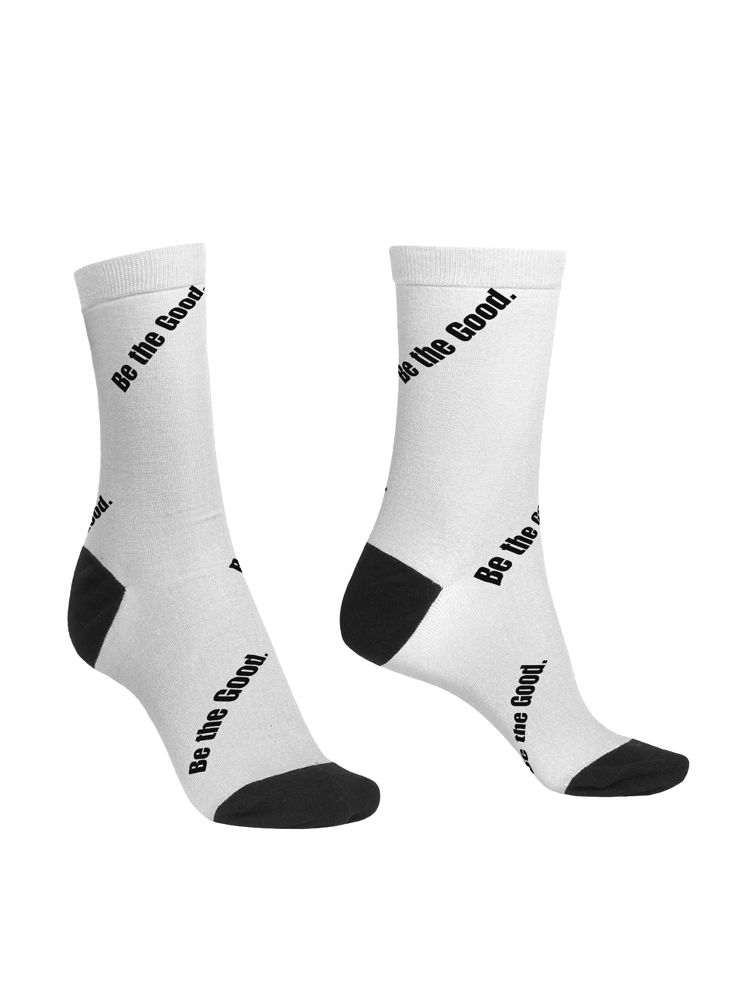 Eco-Friendly Artistic "Be the Good" Crew Socks product image (3)