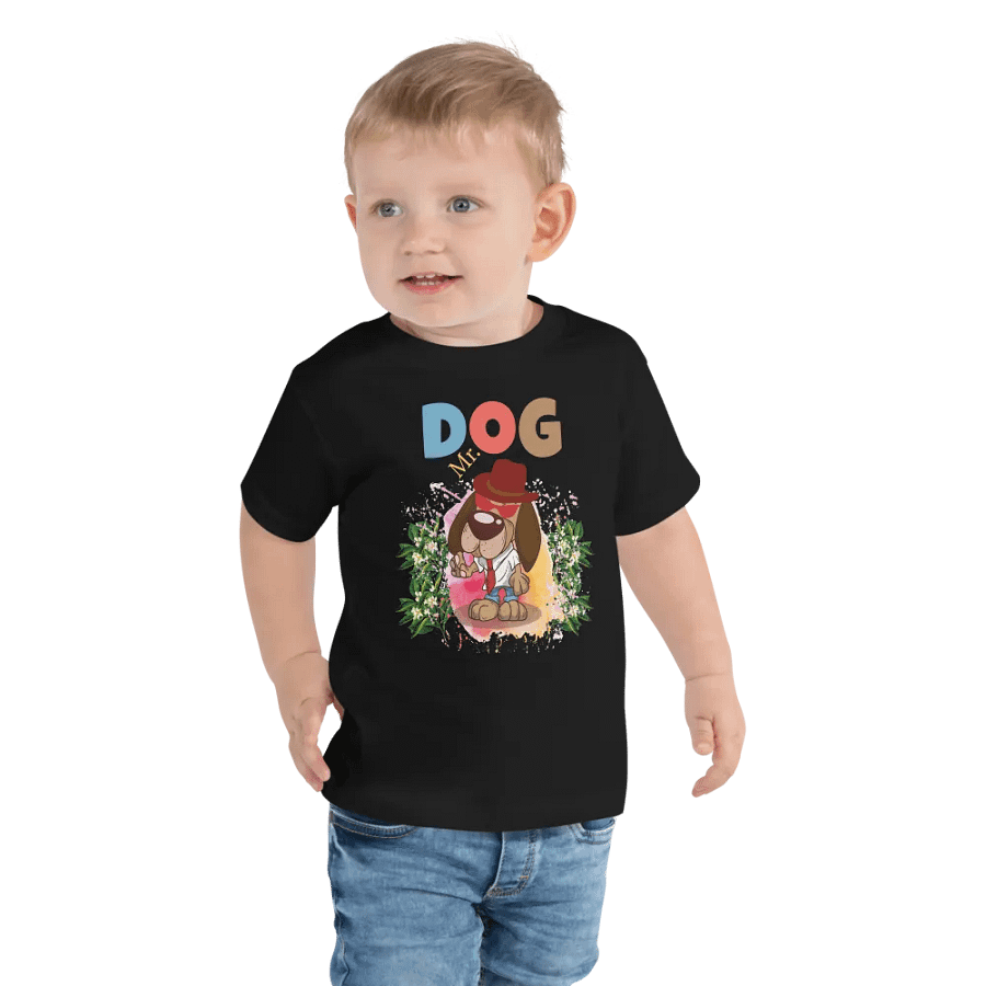 Mr. Dog Cute Dog Colorful Funny Bella +Canvas Toddler T-Shirt – Funny Shirt & Gift for Kids product image (6)
