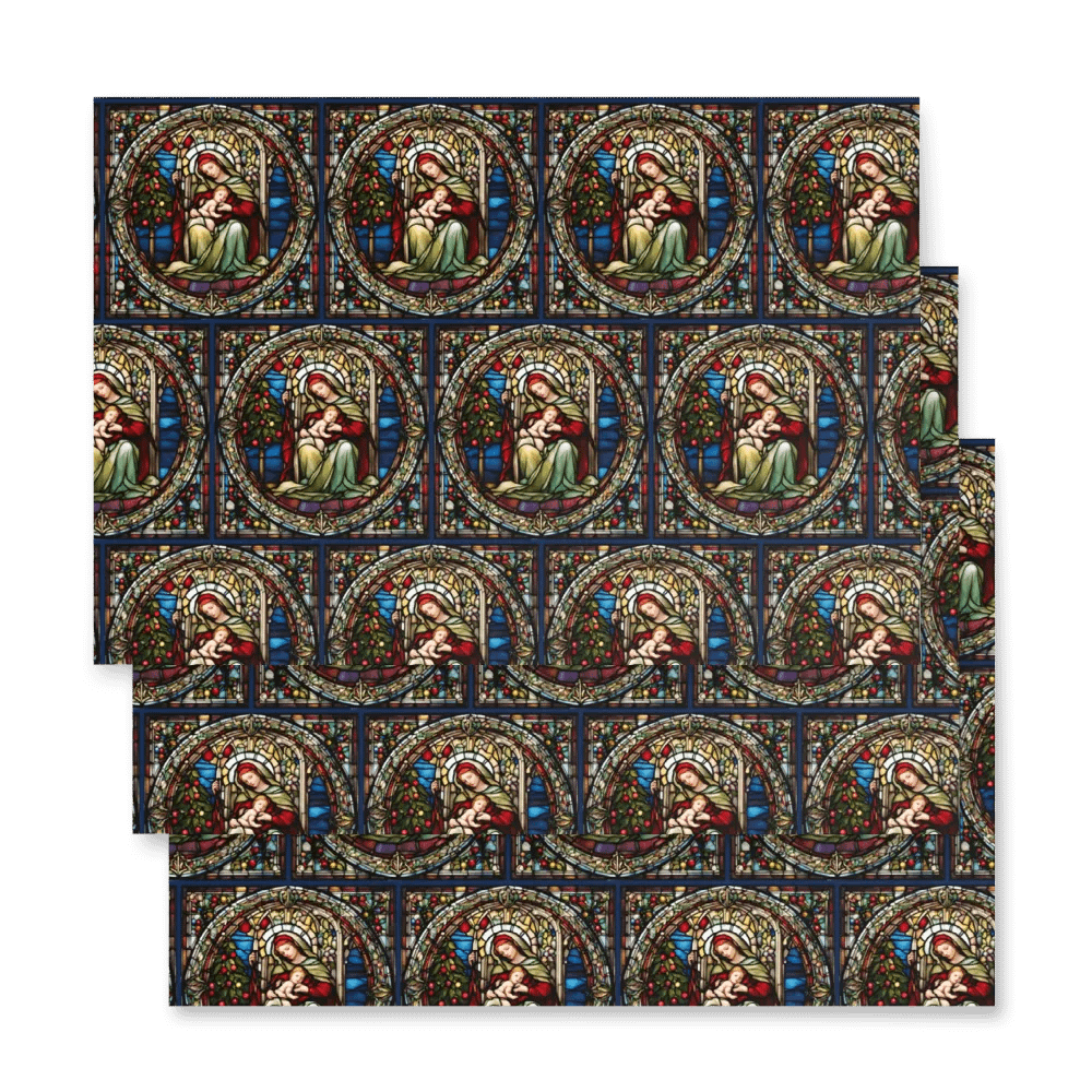 Mother and Child Stained Glass Wrapping Paper product image (4)