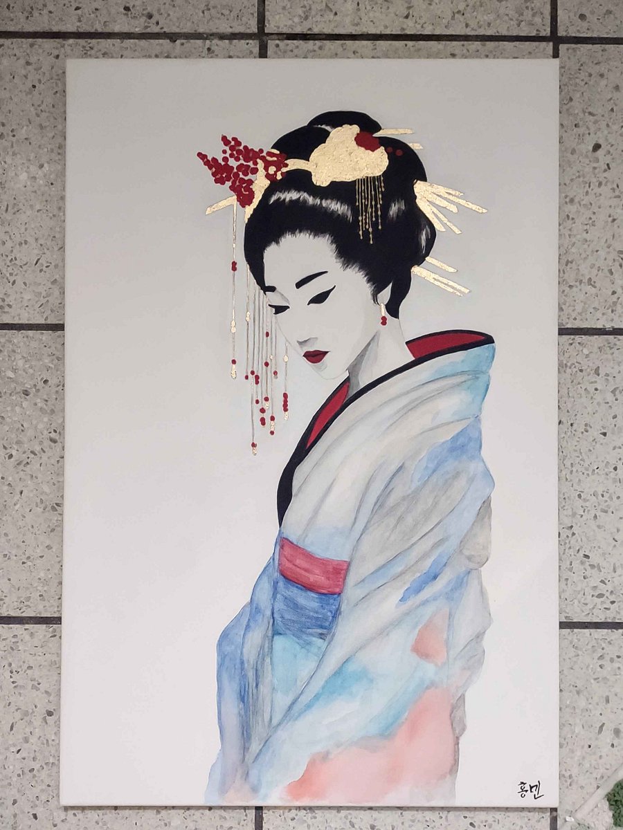 Watercolor Geishas w/ Gold Flakes product image (2)