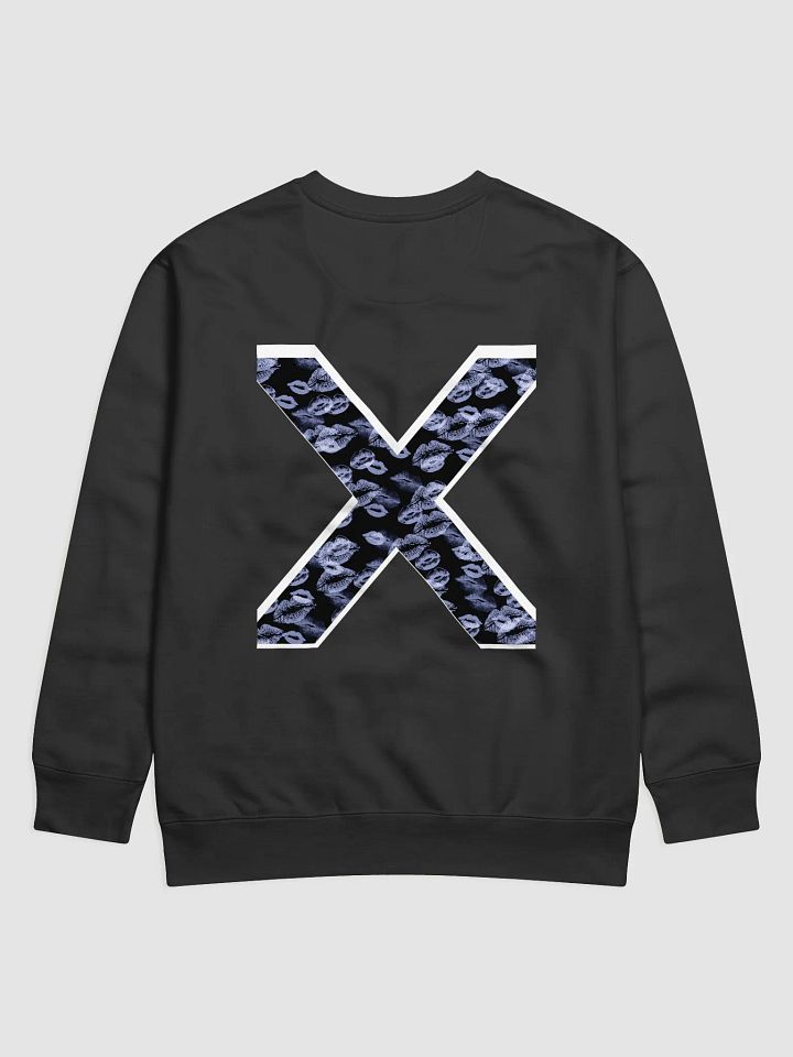 Black X Light Blue Lipstick Kisses Crewneck product image (18)