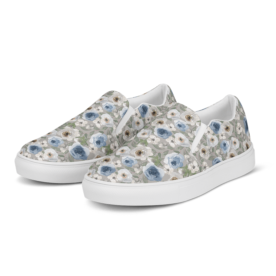Grey Roses Canvas Shoes product image (3)